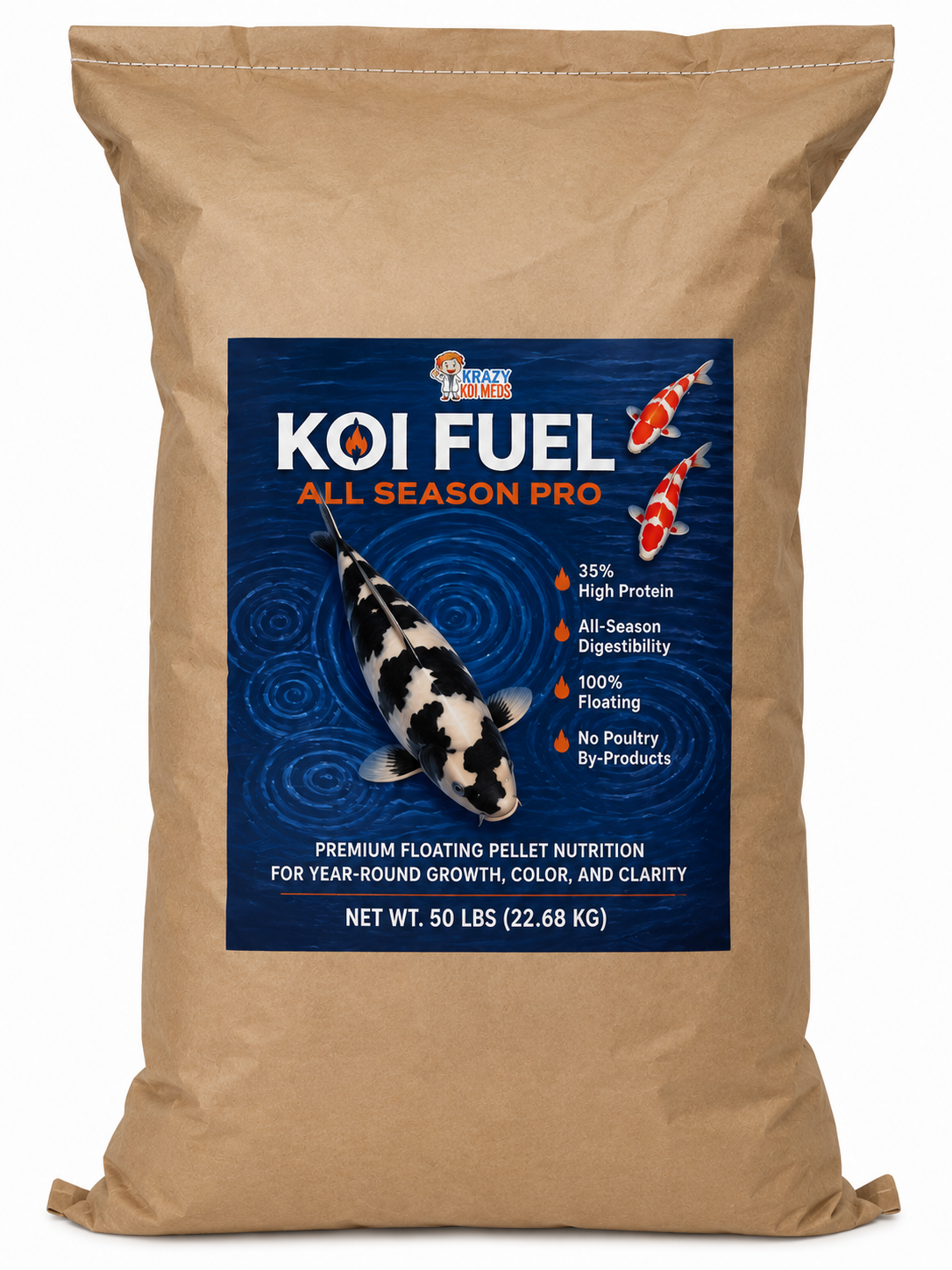 Koi Fuel- All season Pro - 50 Lb - Premium Koi Food