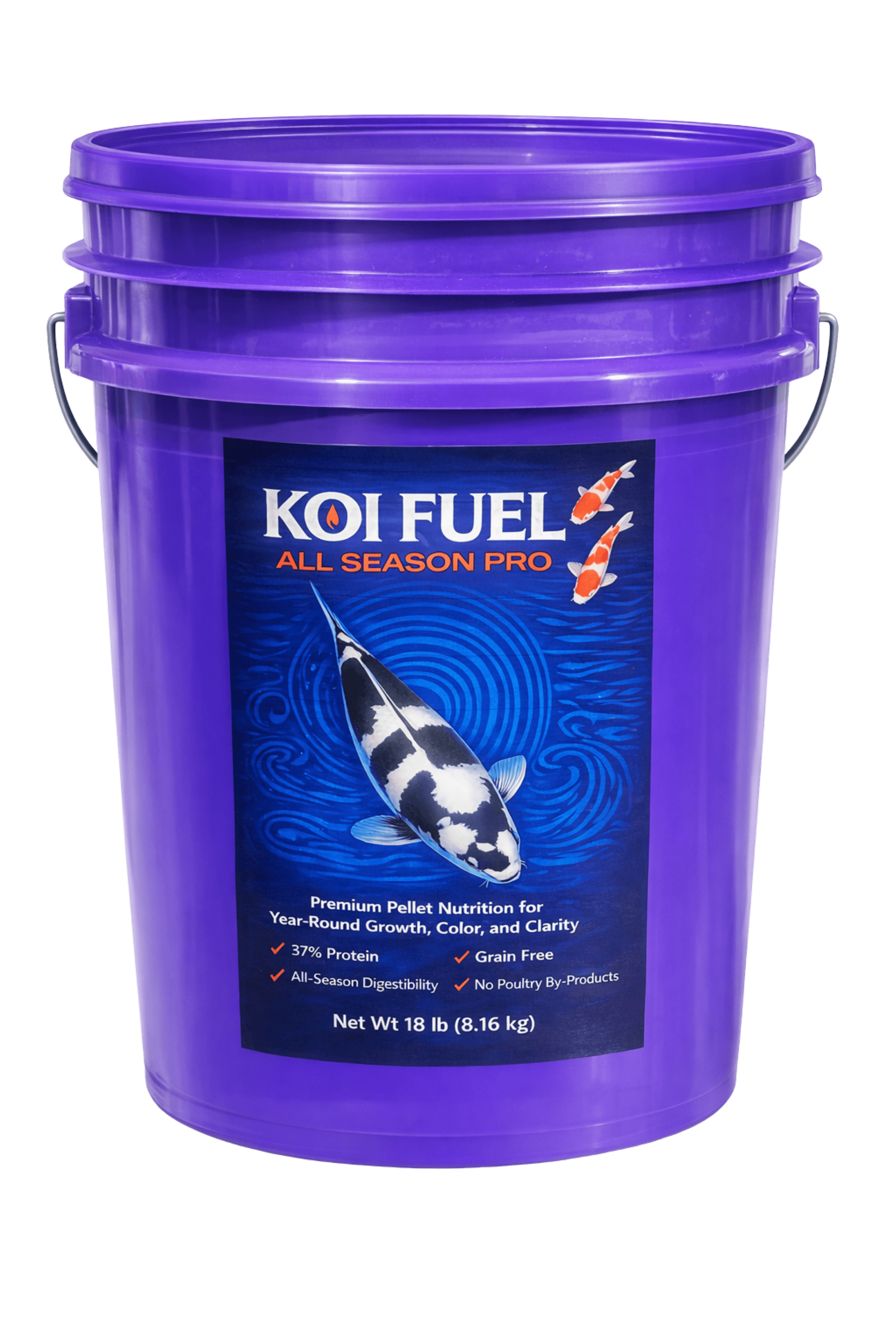 Koi Fuel All Season Pro – 18 lb Premium Koi Feed -  5mm Pellets